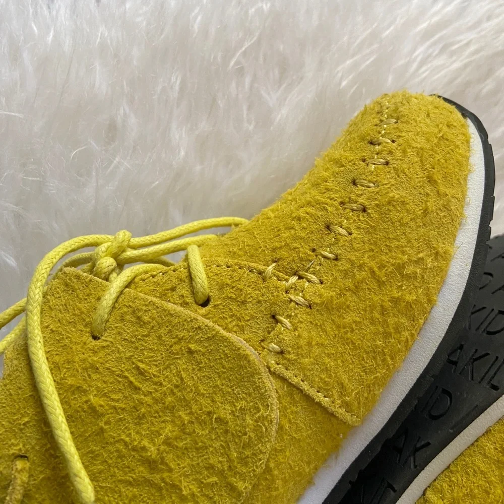 akid brand kids yellow suede sneaker boot boys shoe leather chukka moccasin 12 - Picture 7 of 12